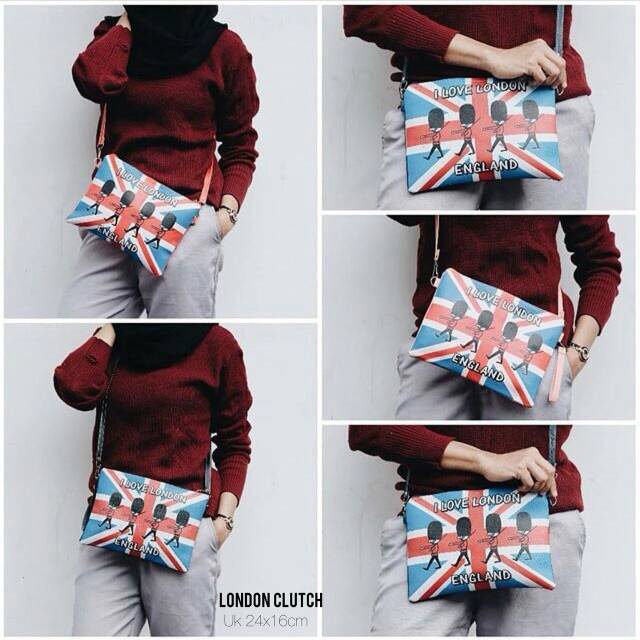 LONDON CLUTCH - TAS SLEMPANG WANITA - MINI SLINGBAG - CLUTCH -CLEAR 