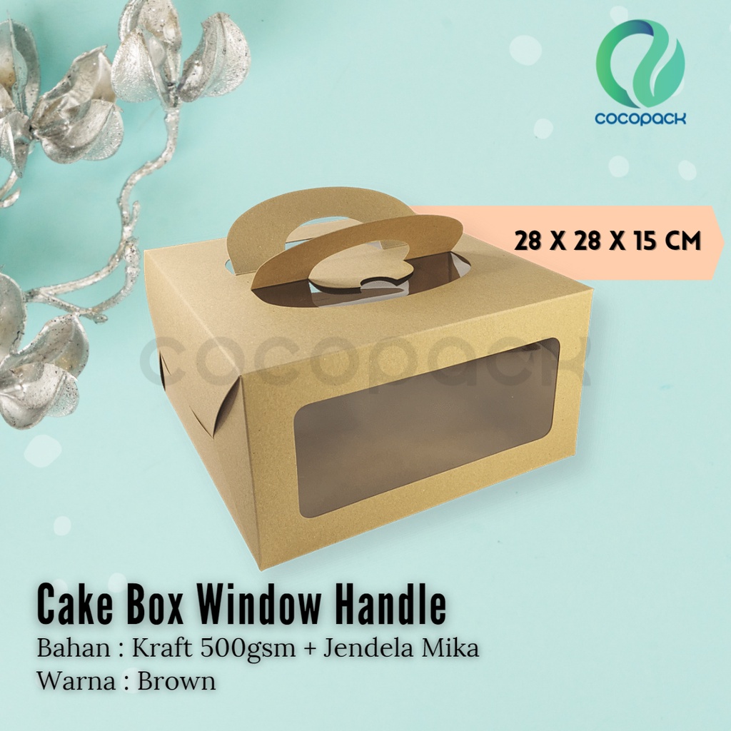 Brown Cake Box 28x28x15cm 10 PCS