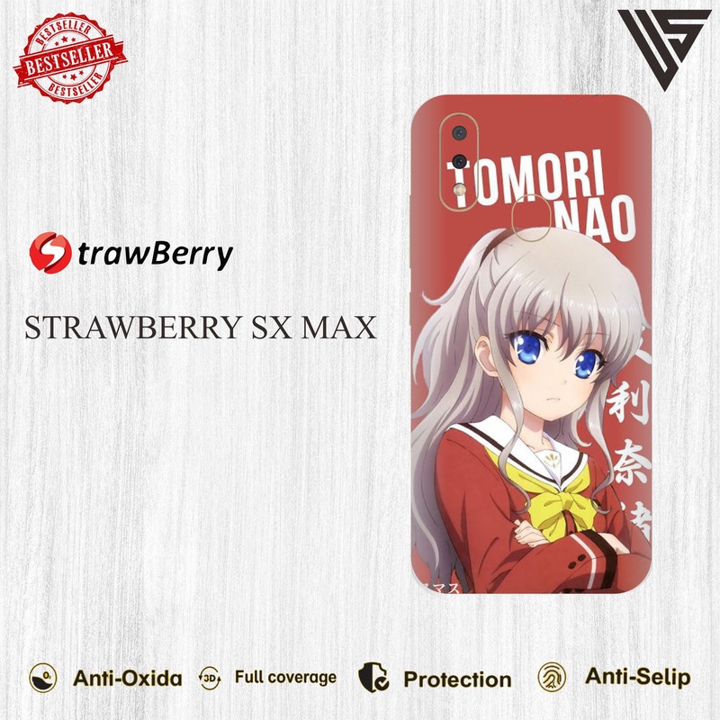 GARSKIN HANDPHONE STRAWBERRY SX MAX (ISI 2PCS)