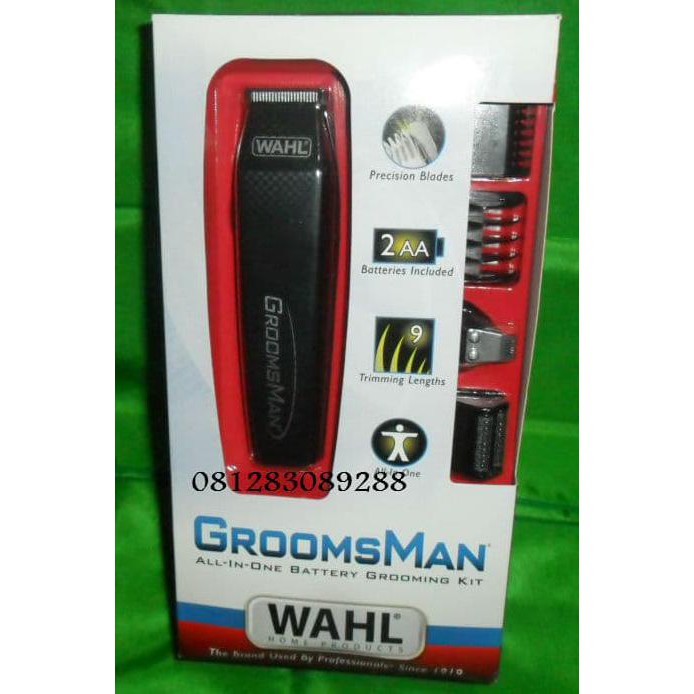 Alat cukur kumis, jambang dan jenggot Dengan Hasil Ukuran ataupun Licin Elektrik Wahl Groomsman CUCI
