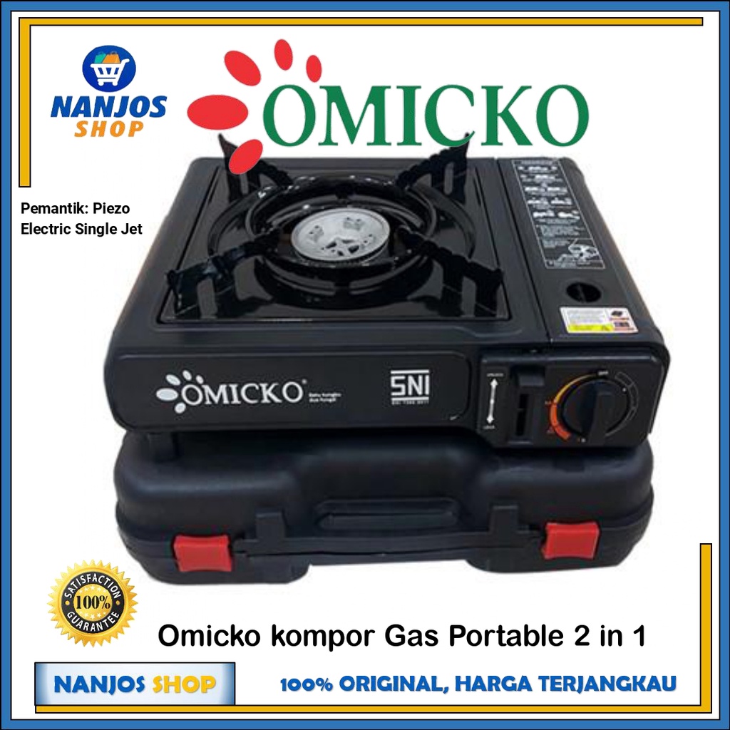 Omicko Kompor Gas Portable 2in1 / Paket Gas Portable HI Cook 1 Tungku