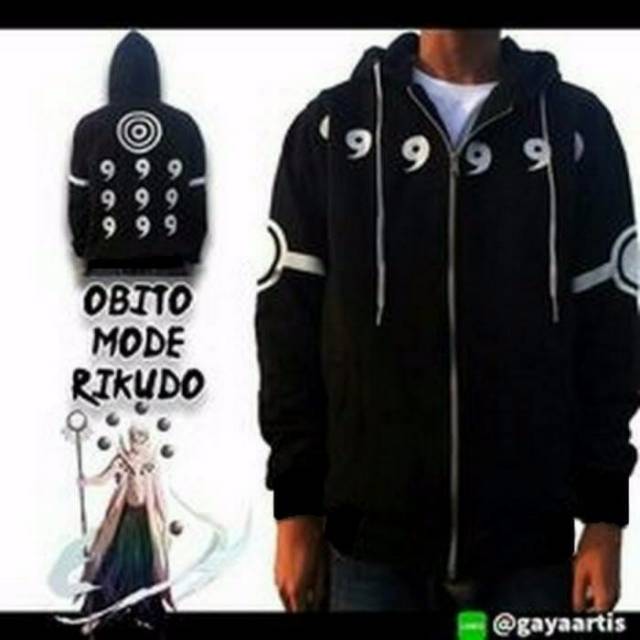 Sweater Anime Naruto RIKUDO Ziper / Jaket RIKUDO Sleting