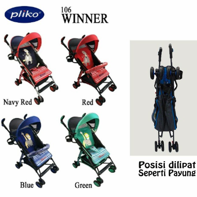 BABY STROLLER PLIKO 106 107 108 WINNER TECHNO ADVENTURE 2 KERETA DORONG BAYI PLIKO