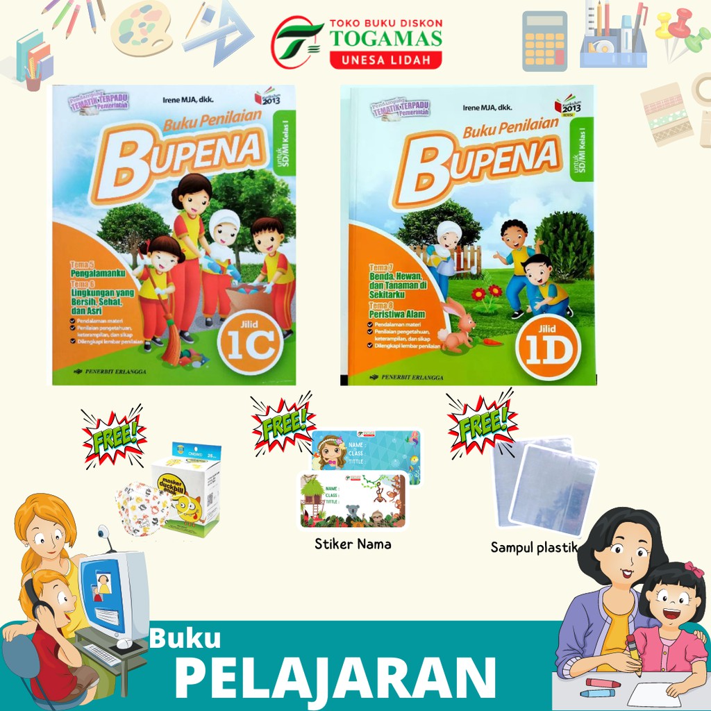 BUPENA : SD/MI KELAS 1A, 1B, 1C, 1D K2013 NEW REVISI