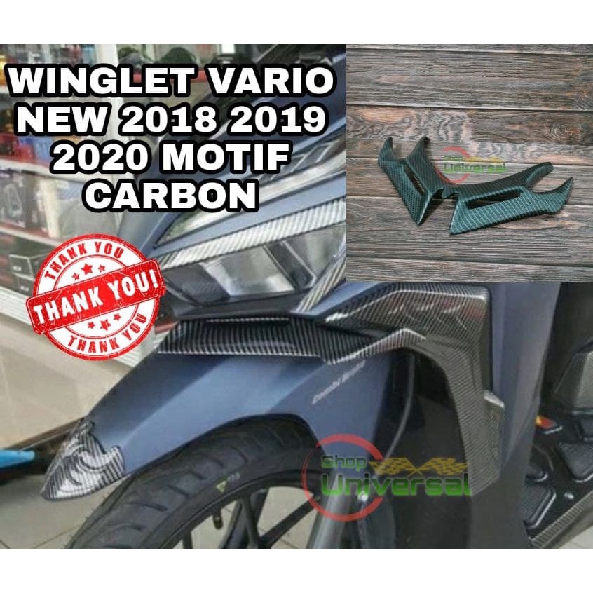 Winglet Vario 125 150 New 2018 Carbon Aksesoris Vario 2018 winglet carbon vario