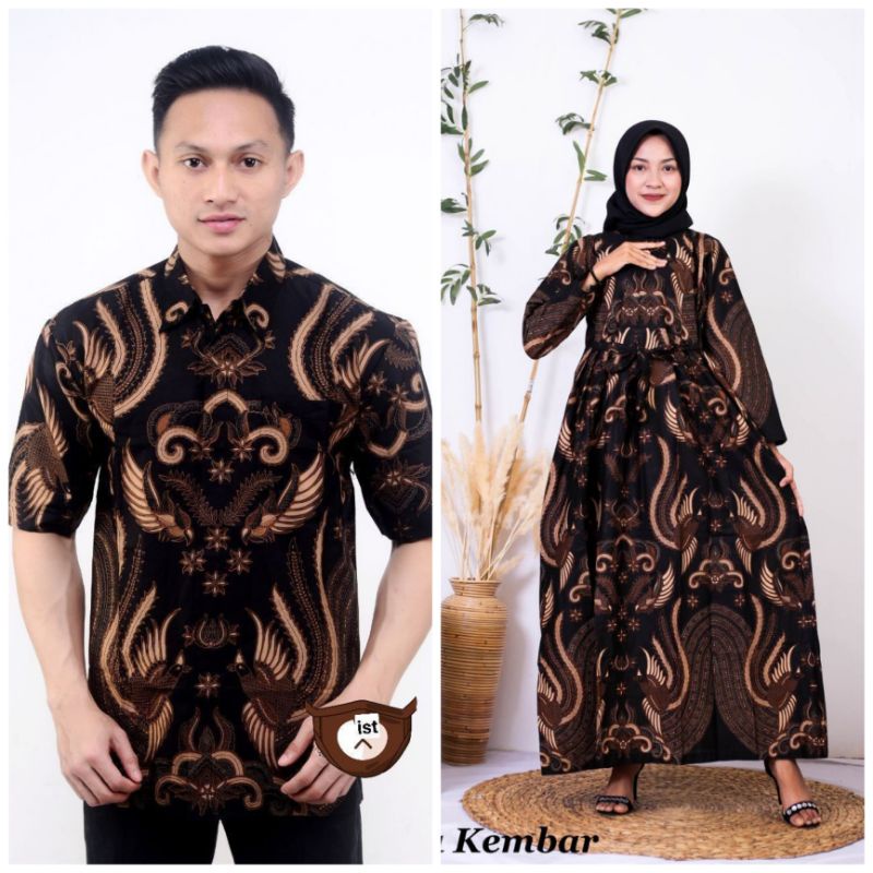 0Batik Couple_Maora Sania Ruffle Batik Couple Ori Ndoro Jowi DNT Garansi Termurah kemeja pendek