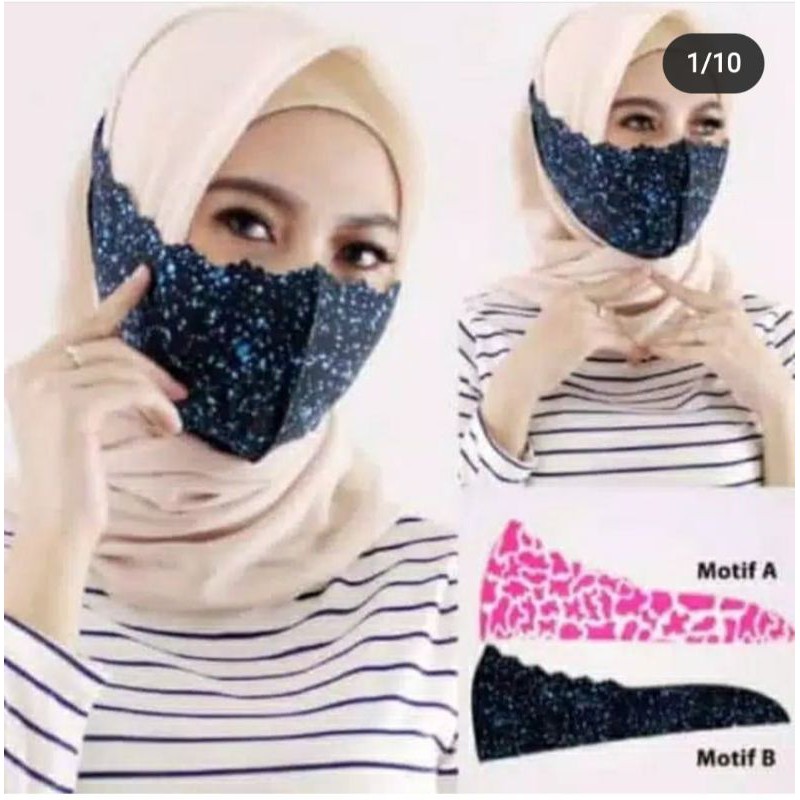 masker hijab borongan 40 ribu isi 10 pcs