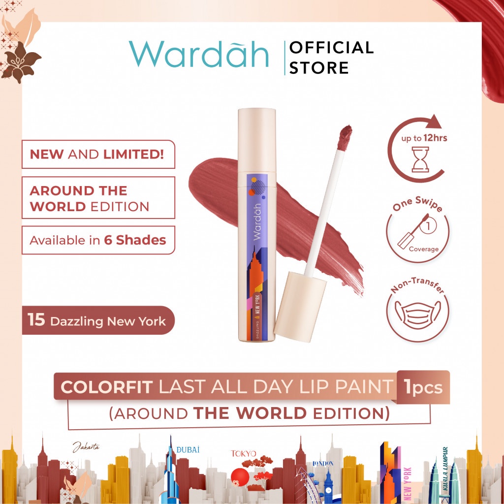 Wardah Colorfit Last All Day Lip Paint Around the World Lip Cream