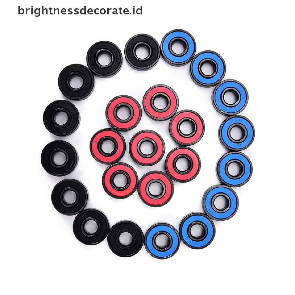 [birth] 8pcs/set 608RS skate skateboard steel integrated spacer bearings fit [ID]