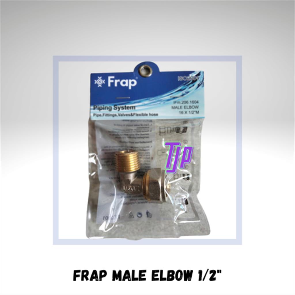 FRAP MALE ELBOW BRASS  1/2&quot; FITTING PIPA PEX