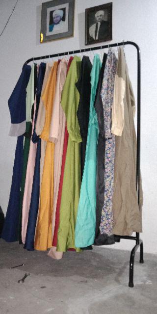 Gawang Baju / Standing Minimalis Hitam Dan Putih  100 Cm