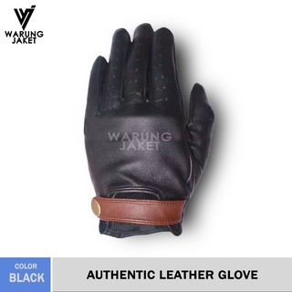 Sarung Tangan Kulit Asli Basic Hitam WJA538 Retro Glove