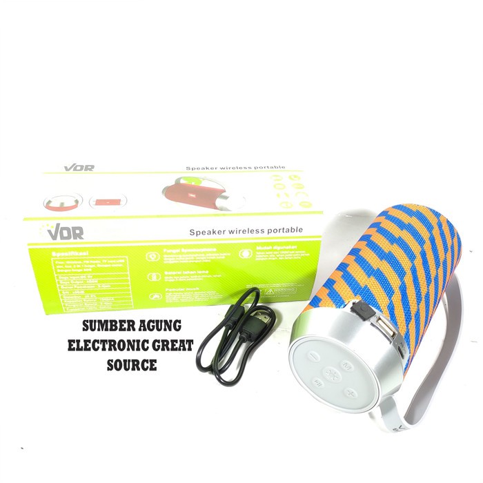 VDR Brahma V3900BT Speaker Portable Senter Dengan Tali Karet Bluetooth