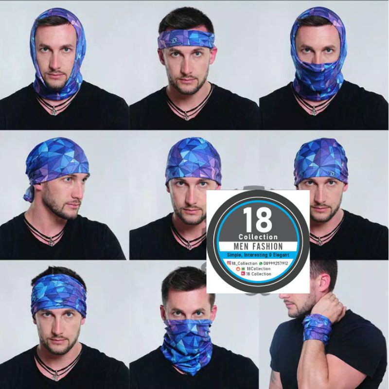 [Bisa COD] Masker Baff Multifunfsi Slayer Headband Bandana Anti UV PREMIUM