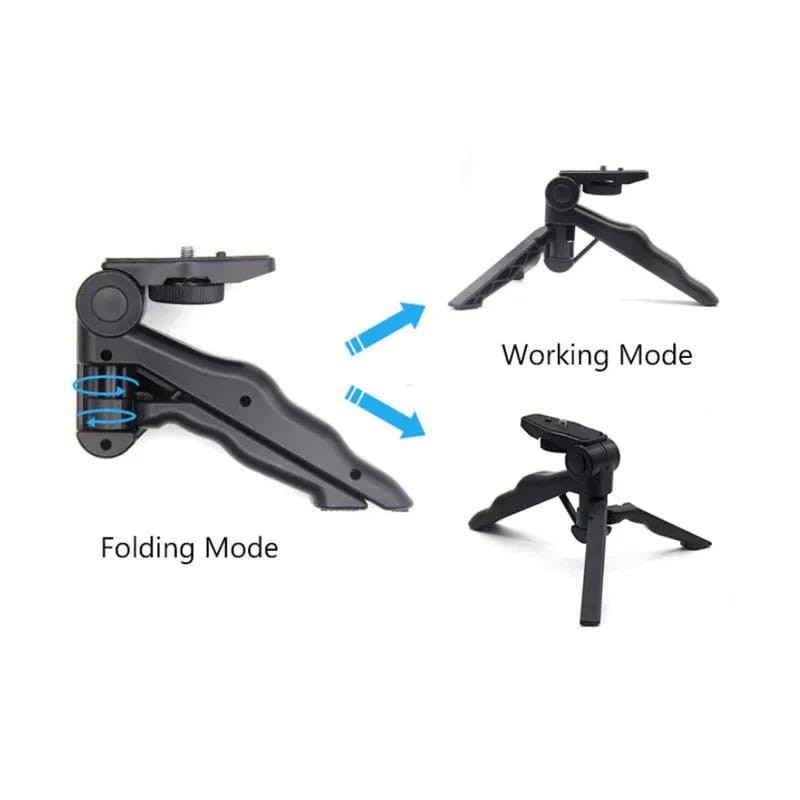 Tripod Mini Foldable 2 in 1 SK32 Table Stand + Holder U Phone Holder Tripod Handle Smartphone