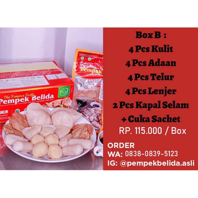 

Pempek Belida Paket B Asli Palembang (18 pcs)