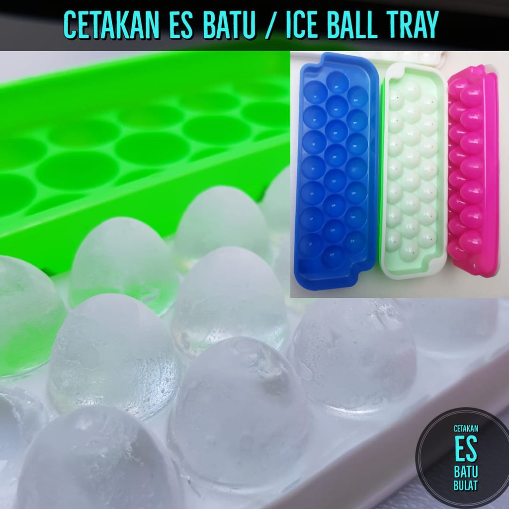 DM - Cetakan Ice Ball Es Batu dan Jelly Bentuk Bulat Telur Puyuh Plastik Warna