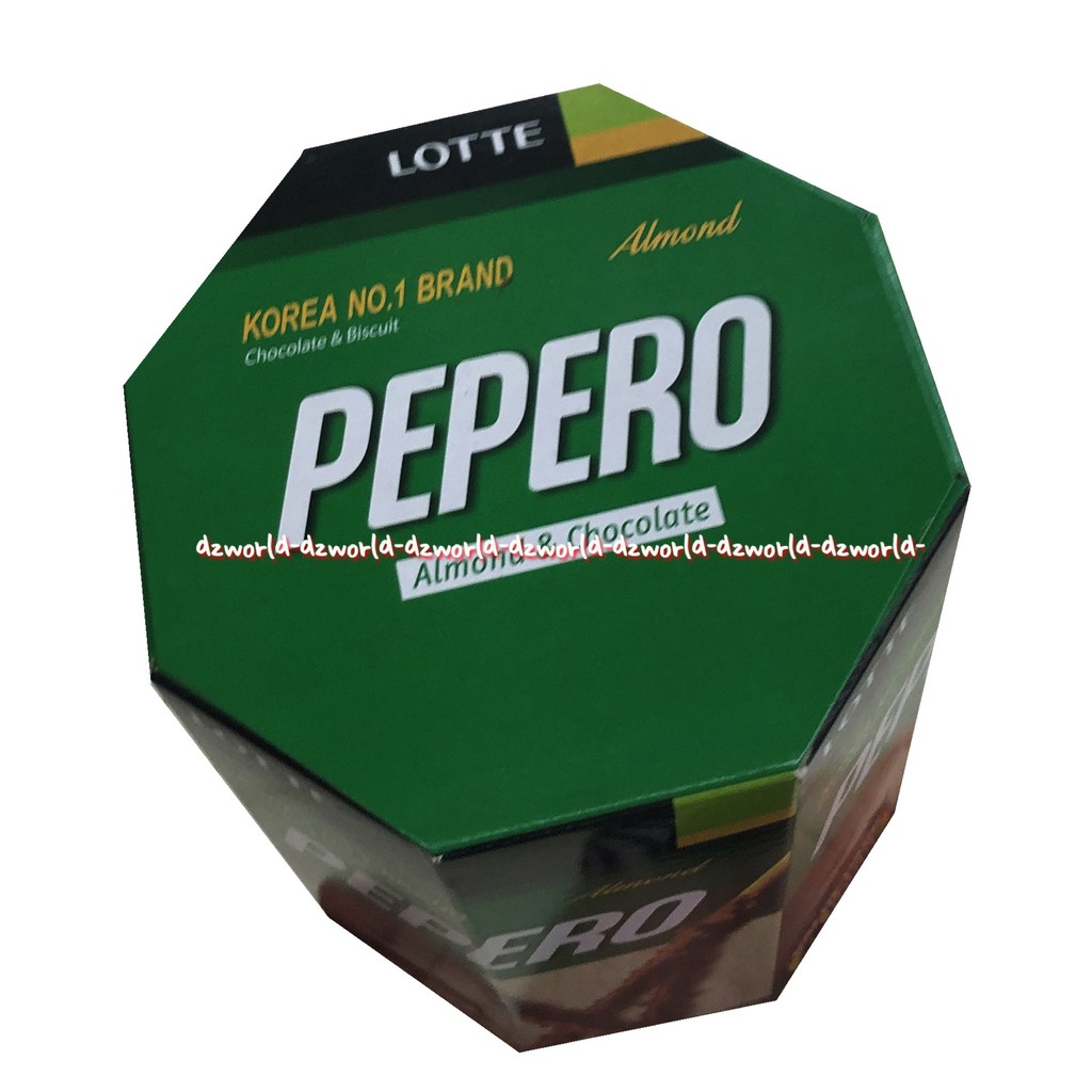 Pepero Almond 180gr Biskuit Stick Pepero Hijau Green