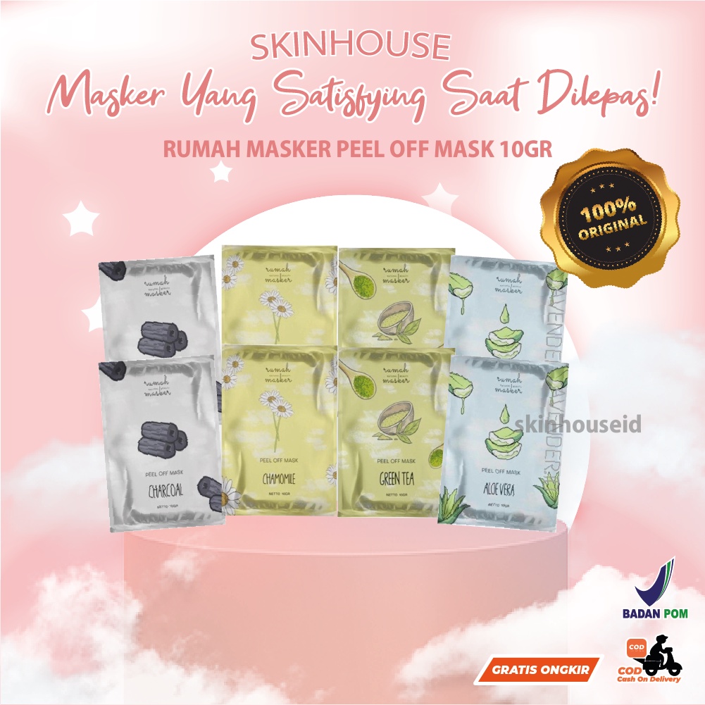 Skinhouseid Rumah Masker Wajah Peel Off Mask 10GR Original Murah Kualitas Premium BPOM