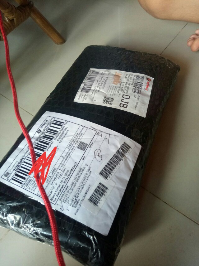 Paket Mollar Glue Gun 20 Watt Biru & 10 Pcs Refill Lilin Lem Tembak