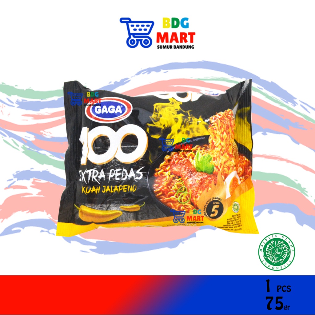 

Gaga 100 Extra Pedas Kuah Jalapeno Halal MUI - 85gr