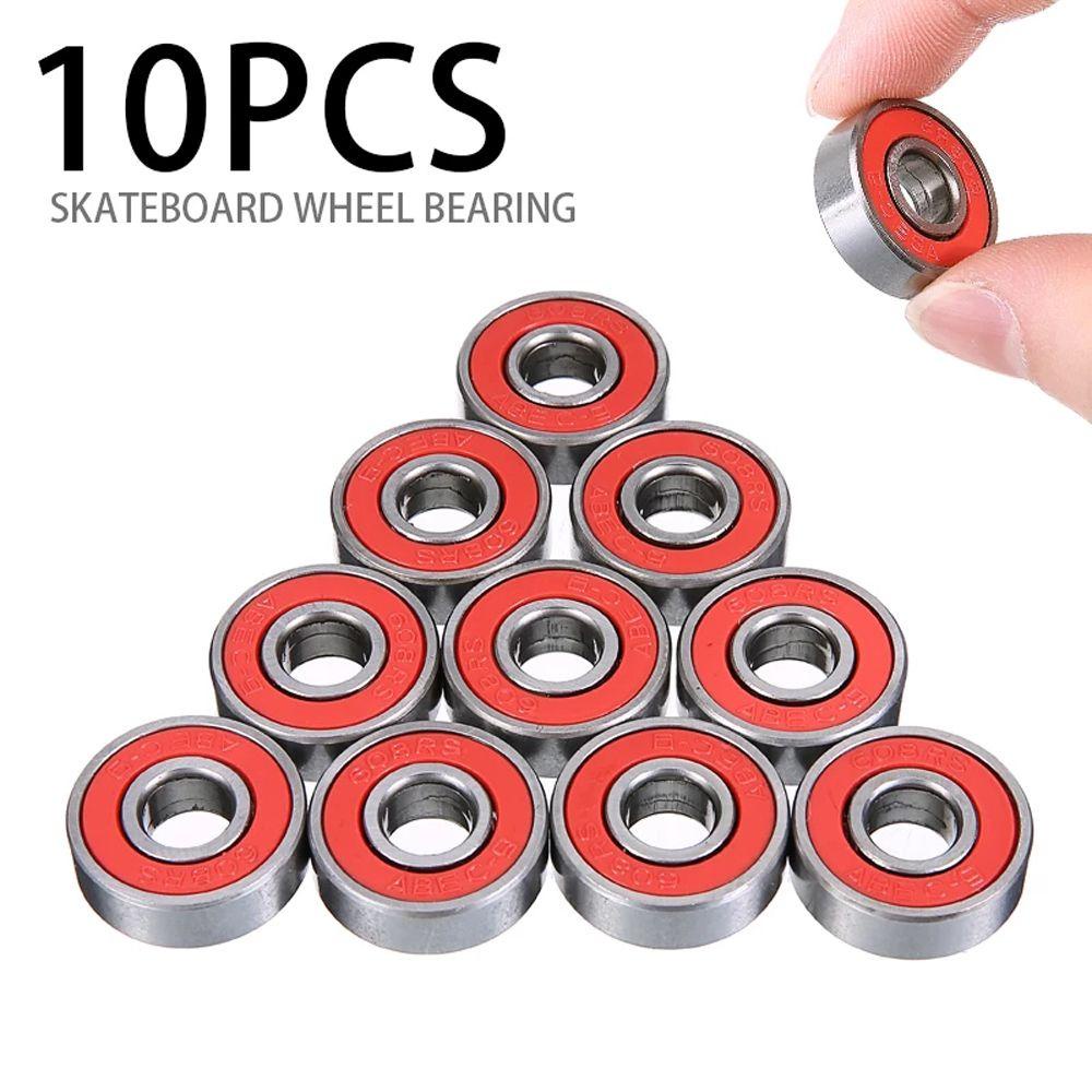 Agustina ABEC 9bears Untuk Skuter Performa Tinggi 608RS ABEC 9stainless Steel 8x22x7mm Roda Sepatu Roda Roller Skate Bearing Merah