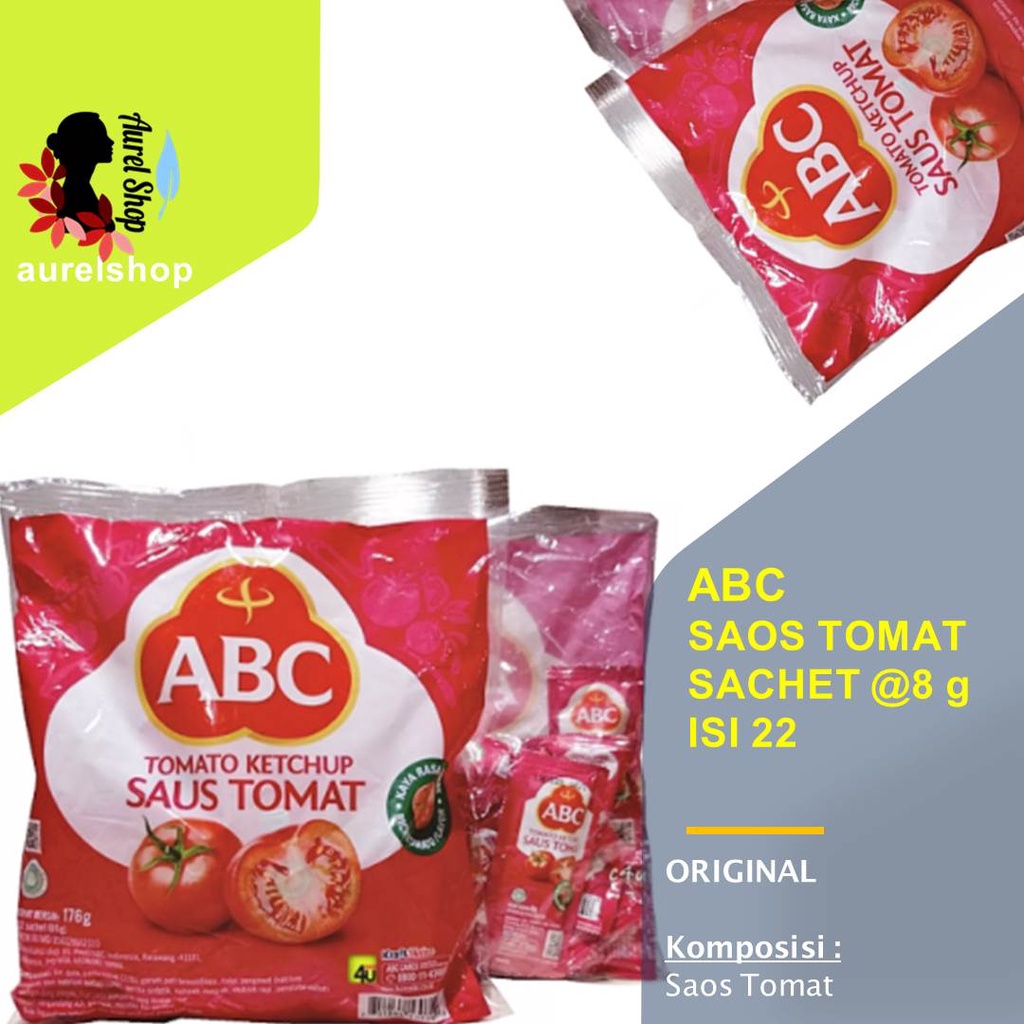 

ABC Saos Tomat kemasan Sachet @8gram 22 pcs