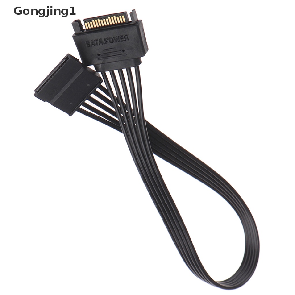 Gongjing1 Kabel Power Supply Hdd Ssd Sata 15pin Male Ke Female Panjang