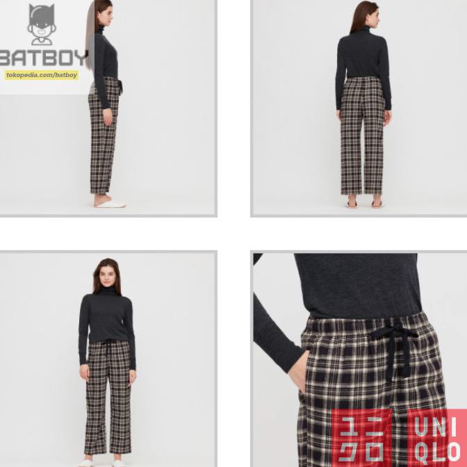 Uniqlo Celana Flannel Panjang / Celana Rileks Nyaman Wanita Windastasyastore