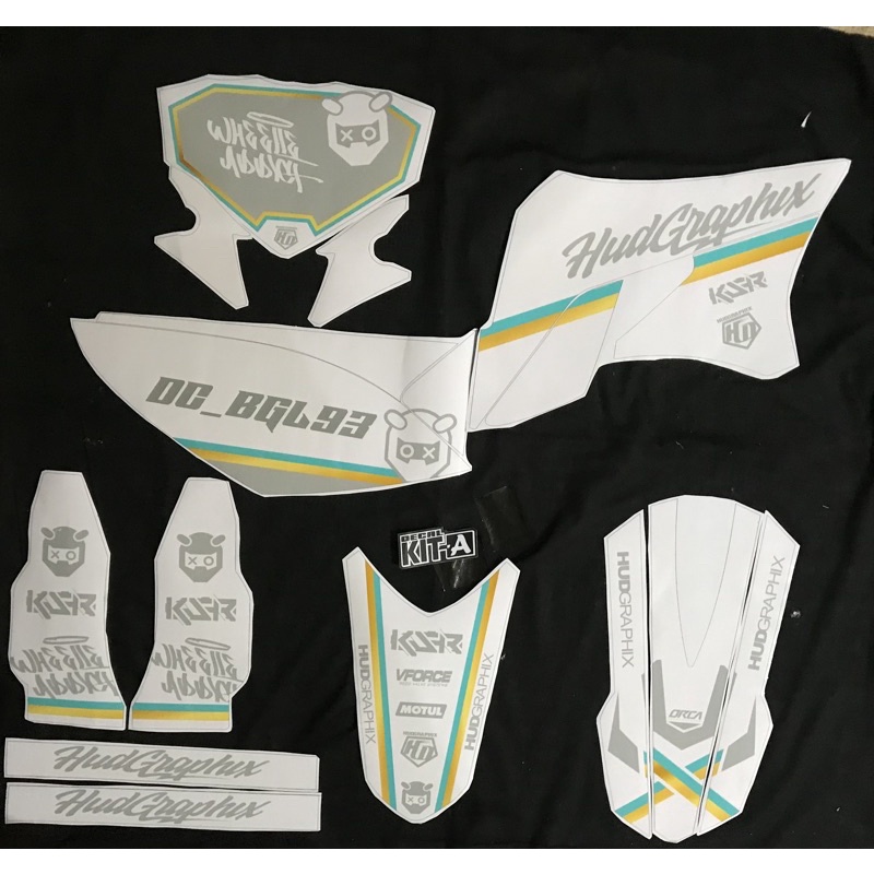 Decal Klx 150 S Dekal Striping Klx 150s Supermoto Putih