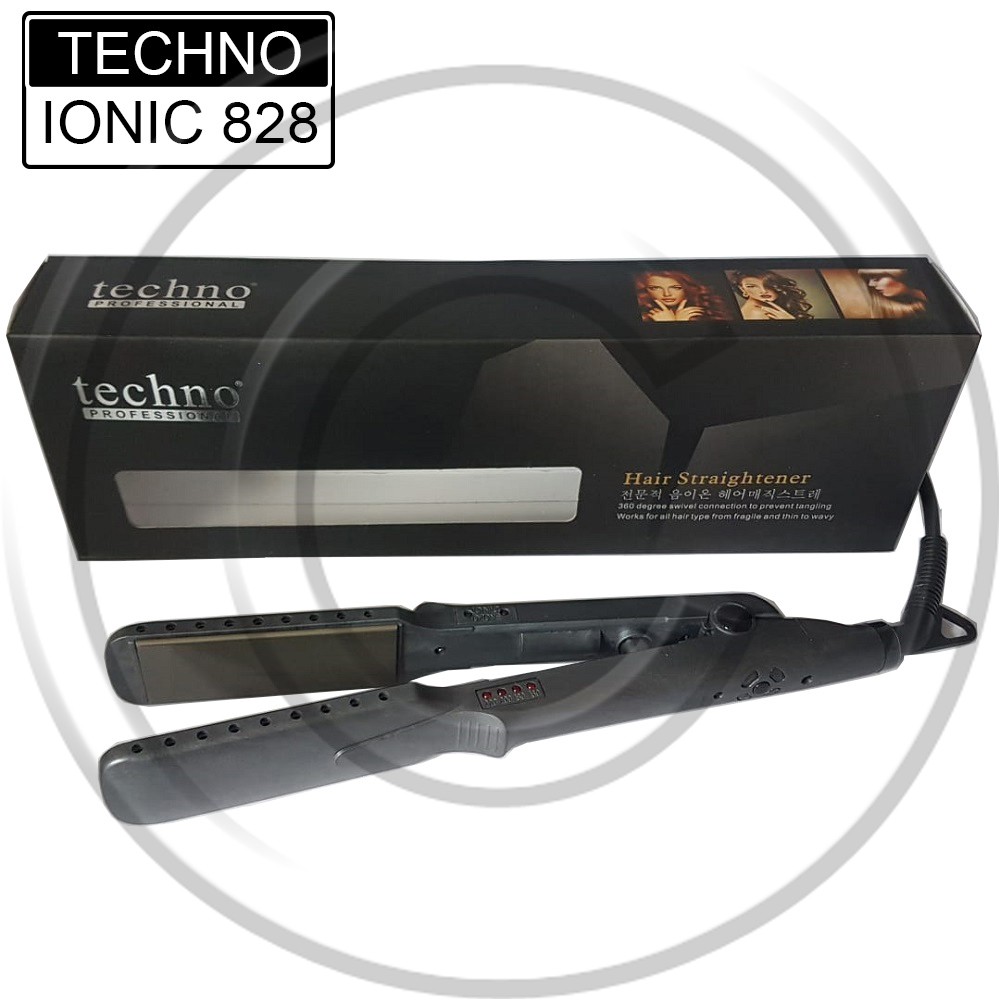 TECHNO / Techno-828/3228 / Catokan Rambut 2in1 Plat Lebar Lurus