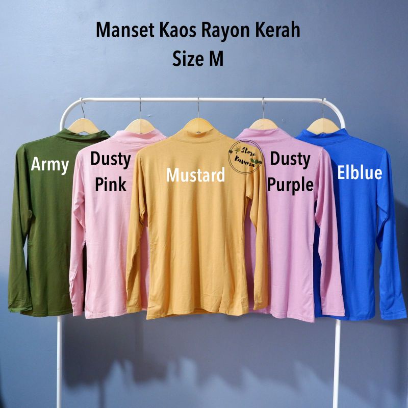 Manset Kaos Rayon Kerah size M untuk remaja bb 35-40 kg LD +/-70 cm