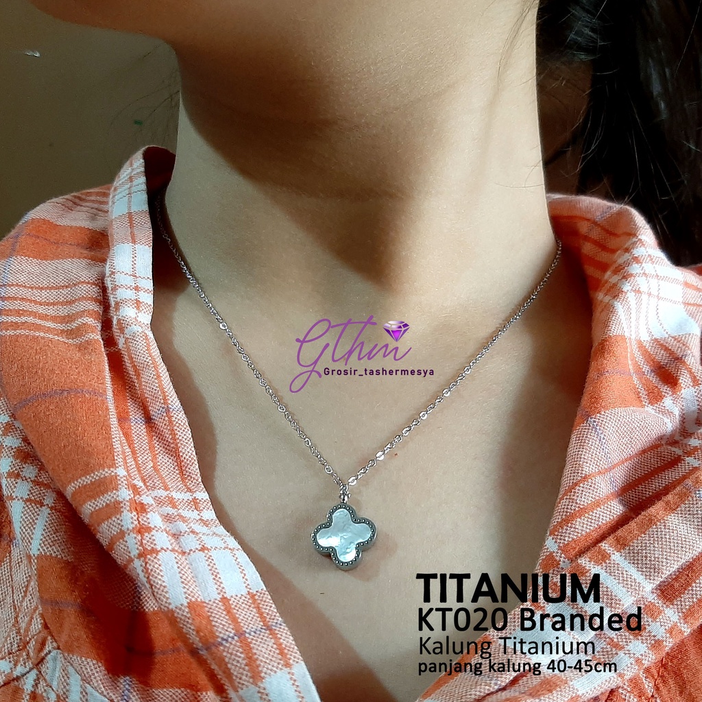 Kalung Wanita Titanium Branded Perhiasan Fashion Import Premium KT020 GTHM