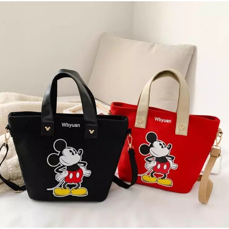 Tas Tote Bag MICKEY MOUSE Terbaru Bahan Tebal / Tas Tote Bag Wanita / Tas Wanita