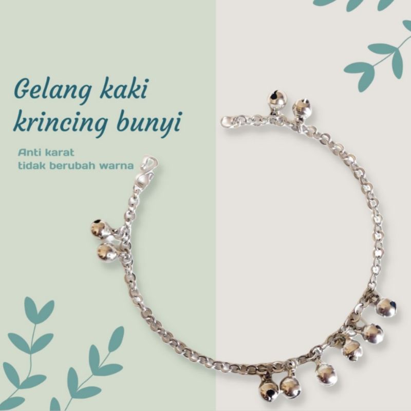 GELANG KAKI ANAK&amp;DEWASA MONEL KRINCING BUNYI ANTI KARAT TIDAK BERUBAH WARNA TIDAK IRITASI/KERONCONG