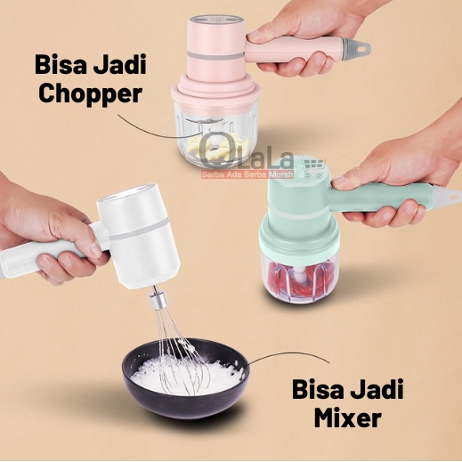 HAND MIXER BLENDER CHOPPER PORTABLE 3IN1 TUUMYY TM-3312