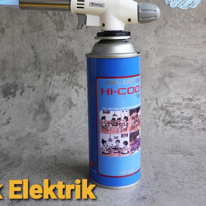 Gas Torch + Gas Hi Cook 230 gr Pematik Gas Kompor Api Blow Torch Flame Gas Torch + Gas Hi Cook 230 g