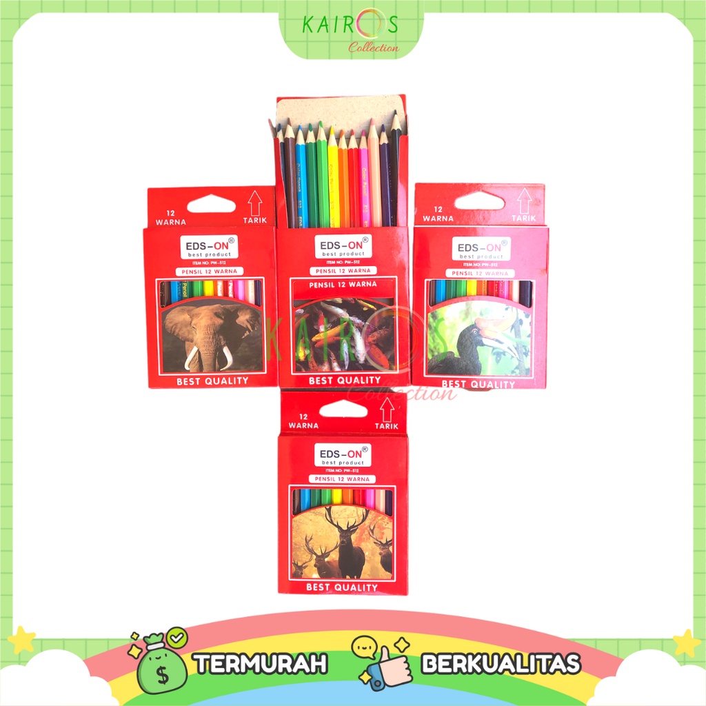 Pensil Warna Pendek Isi 12 Warna