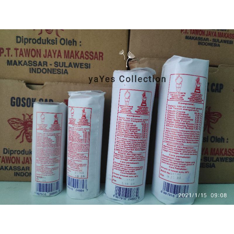 Minyak gosok cap tawon ORI CC DD EE FF asli makasar ORIGINAL obat batuk sakit perut mual gigi pijit 20 30 60 90 ml