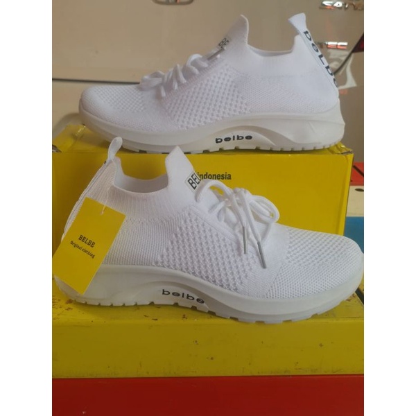 DISKON CUCI GUDANG SEPATU BELBE ORIGINAL, SEPATU PUTIH IMPORT, SEPATU OLAHRAGA PUTIH,SNEAKERS CEWEK 