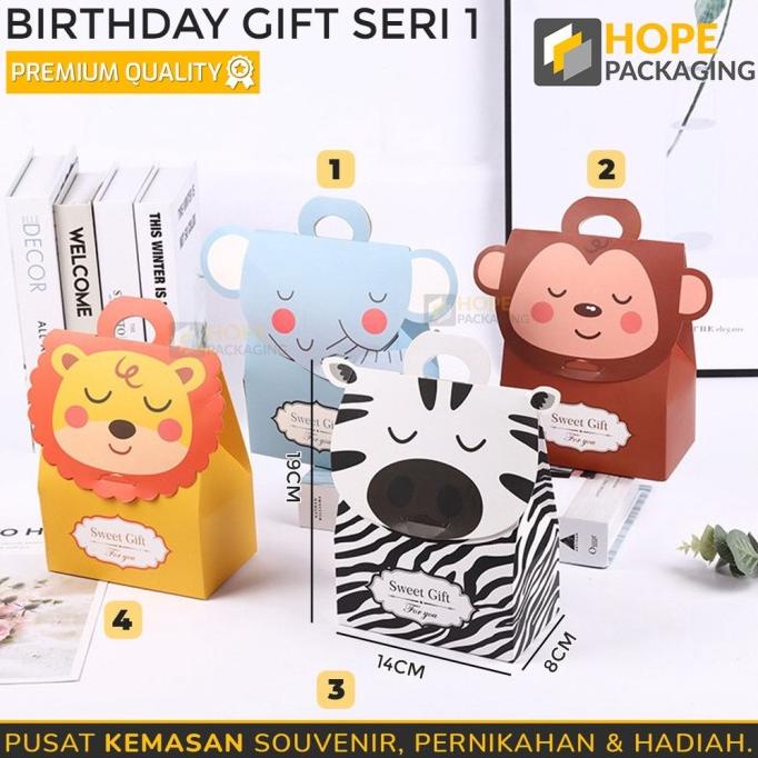 

[COD] [20 pcs] Paper box ultah kids/ bentuk tas Gift box souvenir/ Dus snack [COD]