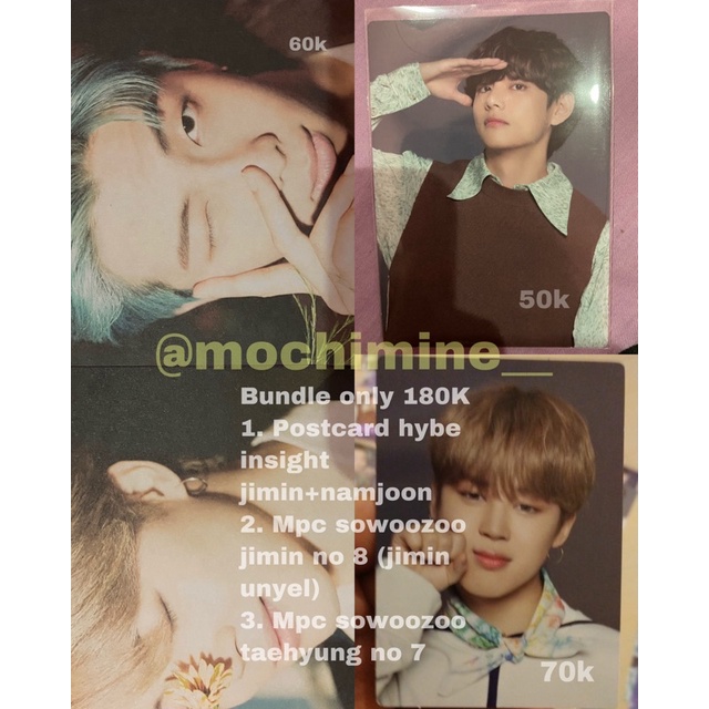 Mini Photocard Mini PC  MPC SOWOOZOO JIMIN UNYEL JIMIN NO 8