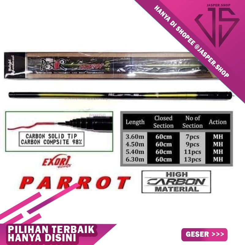 HARGA HEMAT Joran / Tegek Exori Parrot 300CM/3.00M | Full Carbon