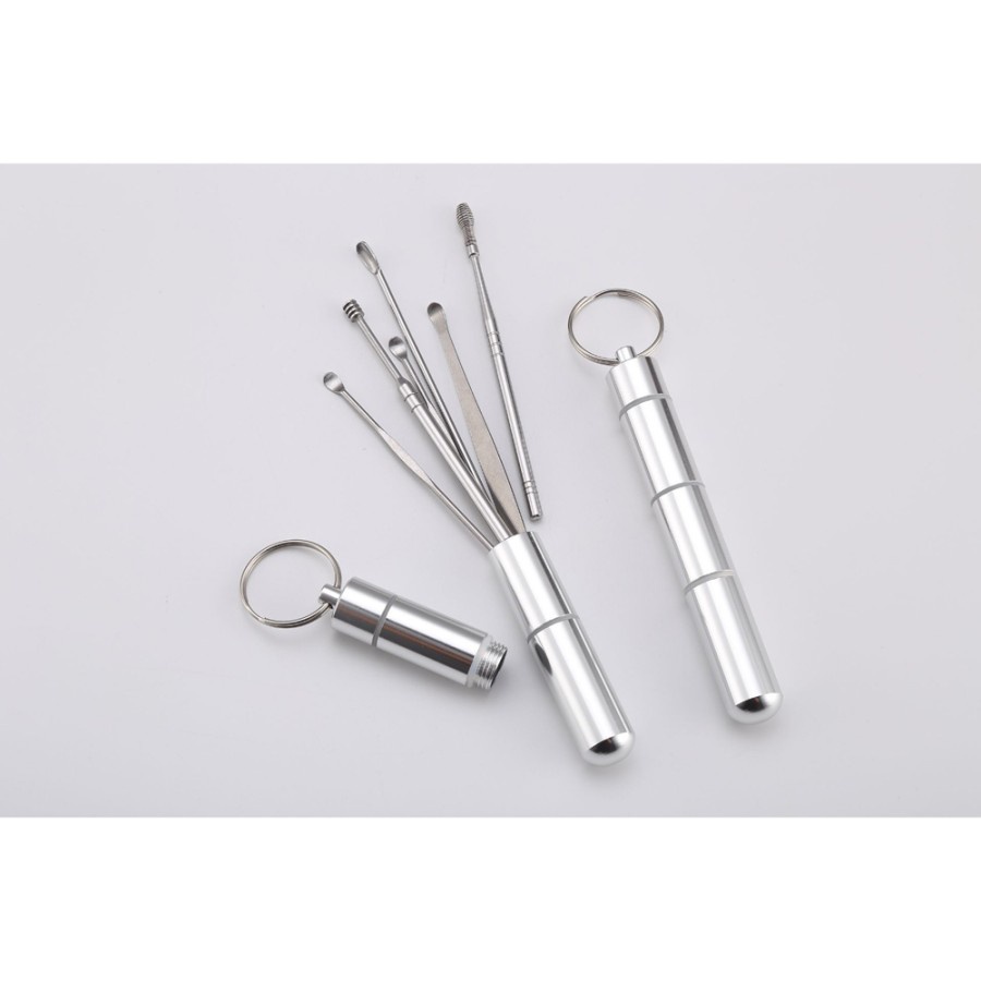 Set Pembersih Telinga Korek Kuping Ear Spoon Tool 6 PCS - BA45 - Silver