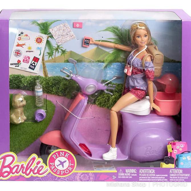 pink barbie scooter