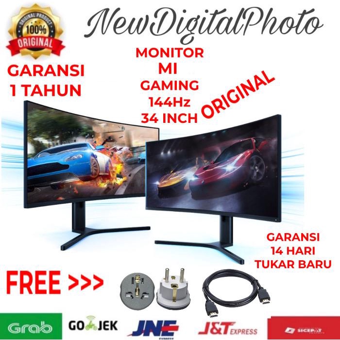 Mi Monitor Gaming Curved 34Inch 144Hz WQHD Original Ready