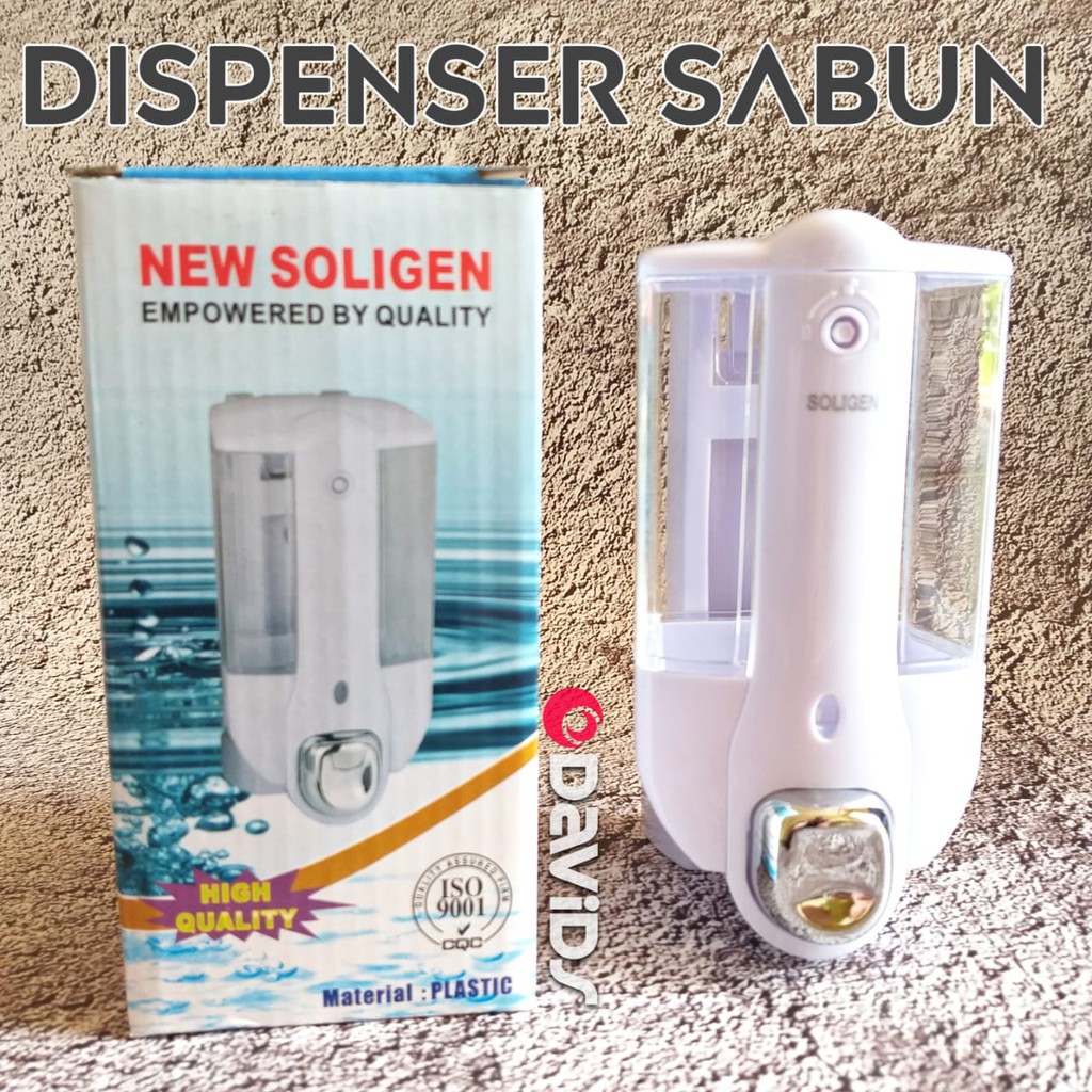 Soligen Tempat Sabun Cair Dinding Soap Dispenser Tempel Sampo Shampo Sampo Bulat Single