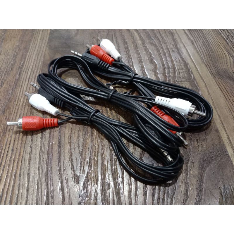 Kabel Adapter Audio 3.5mm Female Ke RCA Male 25cm AUX Female To RCA 3.5mm To RCA