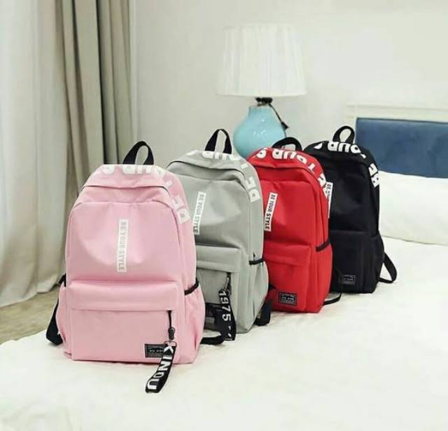 Be Your Style Backpack  Tas Ransel Wanita - Tas Ransel Backpack Korea Ransel Sekolah Sw