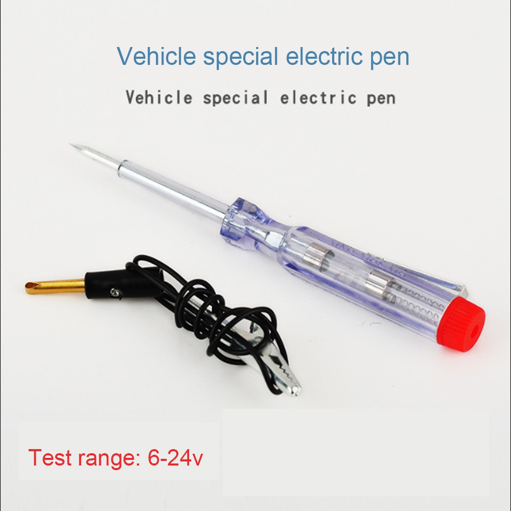 1 PCS Auto listrik tester mobil cahaya lampu uji tegangan pensil 6 V 12 V 24 V mobil truk sepeda